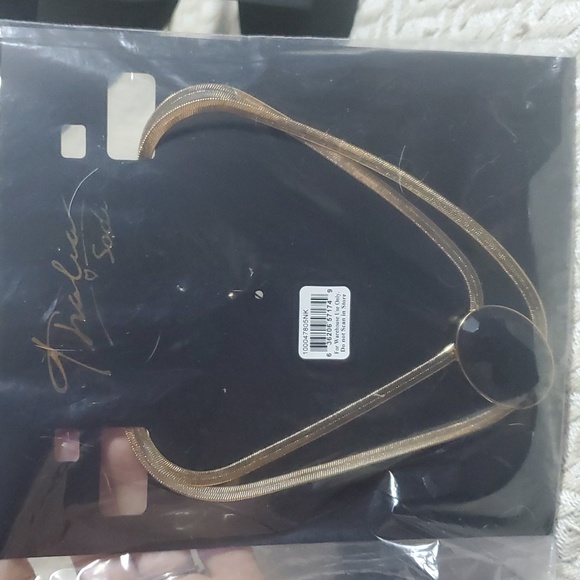 THALIA SODI Gold-Tone Large Stone Double Strand Statement Necklace, 16" + 3" ext - Picture 3 of 4